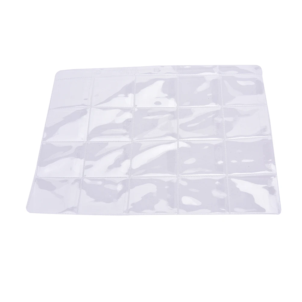 1Sheet Coins Holders Album 20 Pockets Transparent Money Coin Collection Page Albums For Collectors Home Decor Accessories