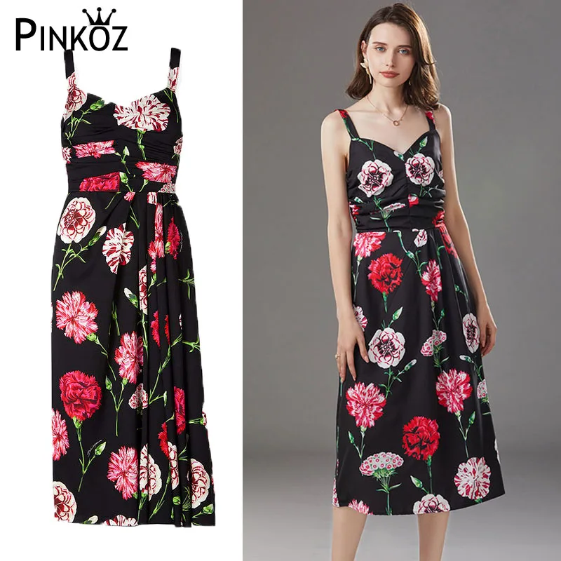 black sundress with flowers