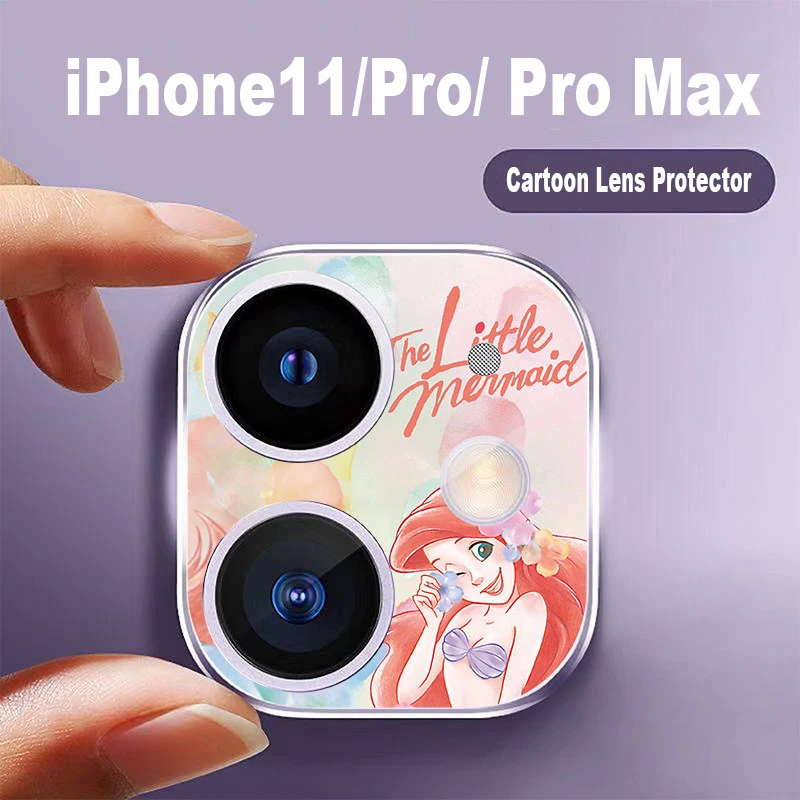 

Cartoon Camera Guard Circle Metal Lens Film Protector Case Cover Ring Bumper For iPhone 11 Pro Max len Protection Ring Sticker