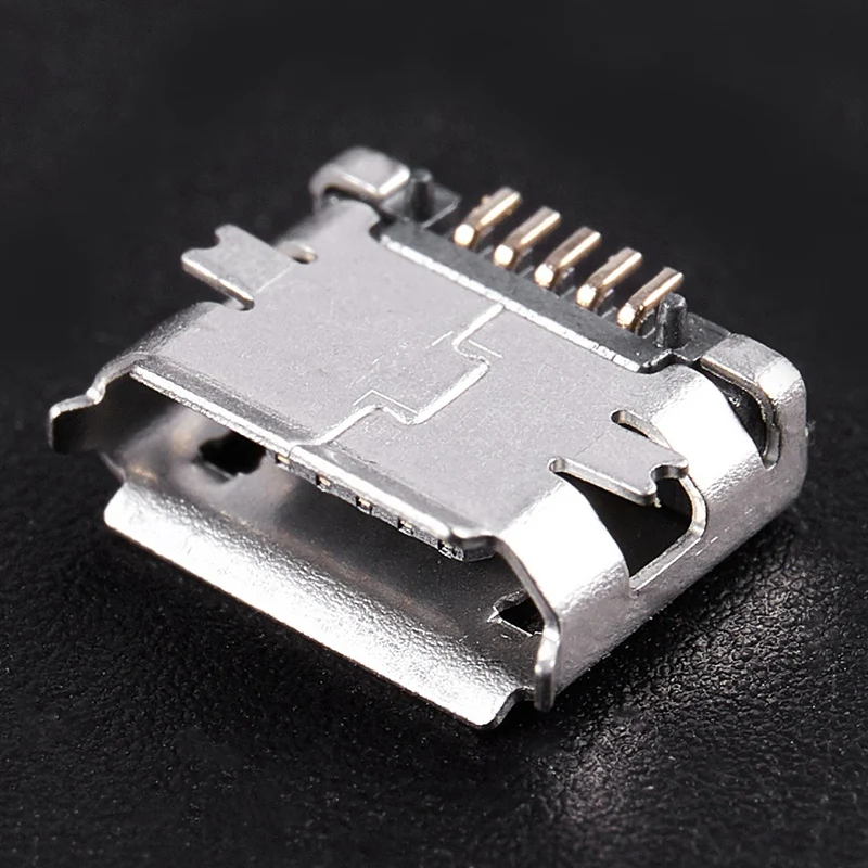 50 шт. PCB SMT Micro usb Тип B 5Pin гнездо адаптера Jack