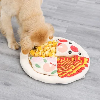 

Pet Dog Pizza Hidden Food Sniffing Mat Dog Work Searching Pad For Training Natural Smelling Skills Preventing Damage To Furnitu