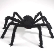 75cm to 200cm Super Big Spider Plush Halloween Decorations For Home Decoration Party Horror House Decora o festa Supplies Favor