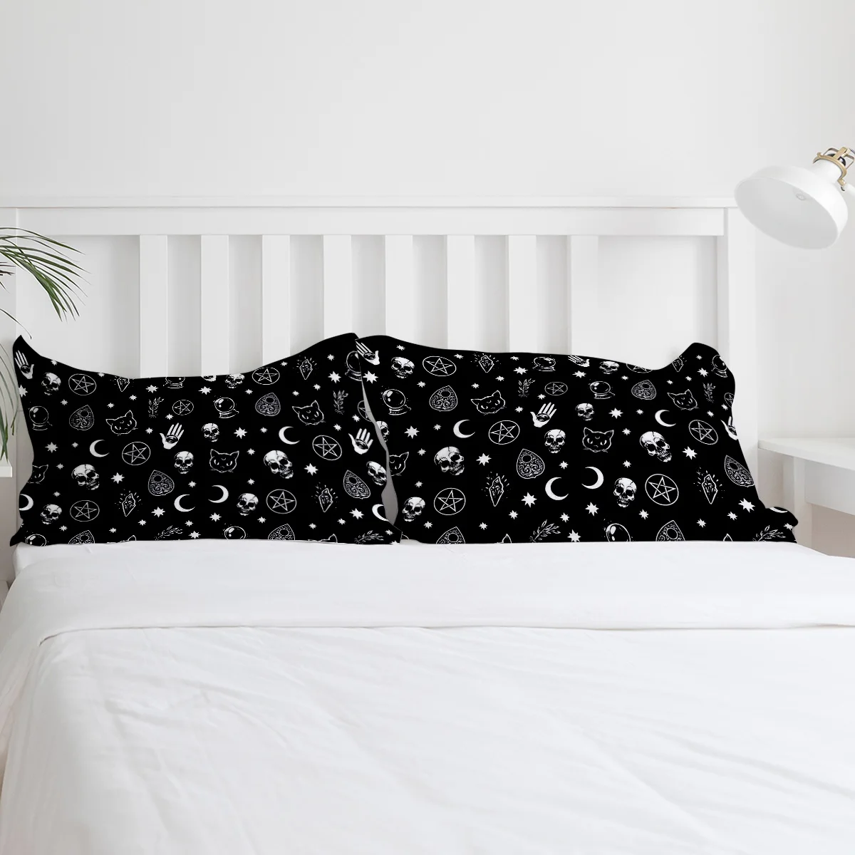 FamilyDecor 4 шт постельных принадлежностей Хэллоуин черная ведьма череп пододеяльник набор настраиваемый