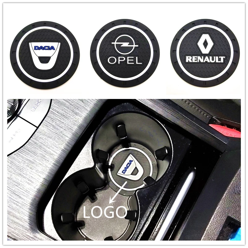 

1pcs Auto Emblem Car coaster For Peugeot 206 207 kia TOYOTA SKODA LADA OPEL BMW AUDI Toyota mazda Car Accessories