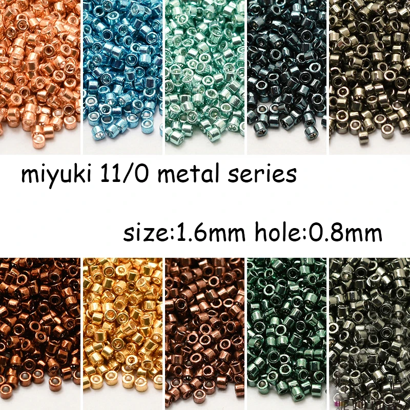 Miyuki  Imported From Japan Lucky DB11/0 Metallic Series1.6mm Delica Beads 5G Pack  Glass Beads