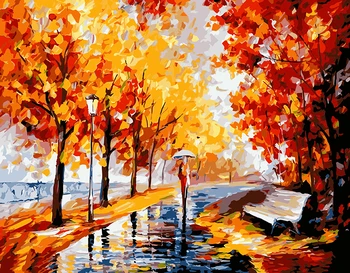 

Autumn Forest Painting By Numbers Lake DIY Unframe Home Decoration Pictures By Numbers Scenery Handpainted Gift Acrylic Paint