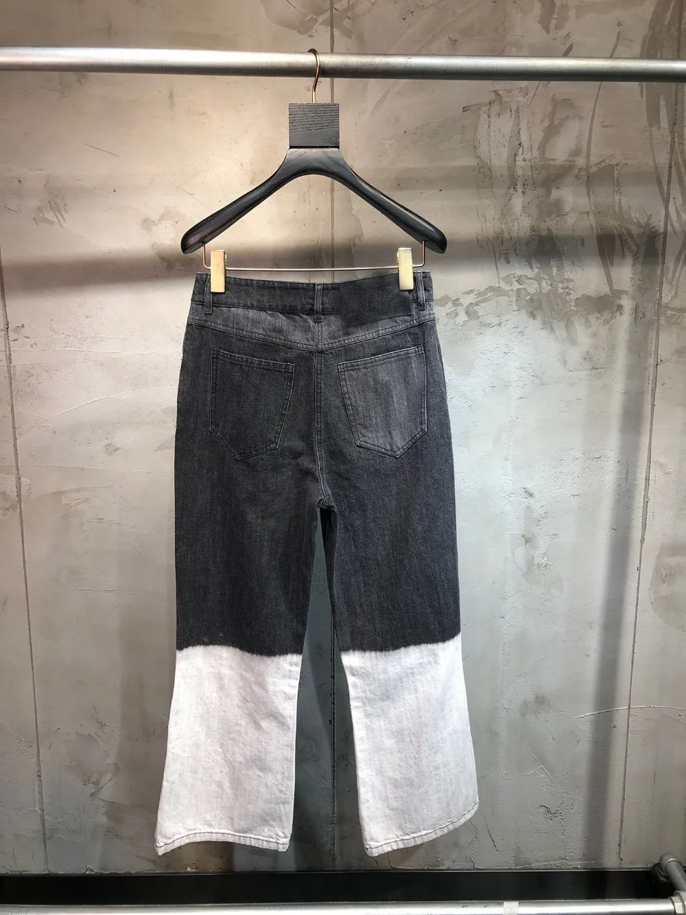 2020ss весенние новые женские Лоскутные расклешенные джинсы женские повседневные джинсовые длинные брюки ddxgz2