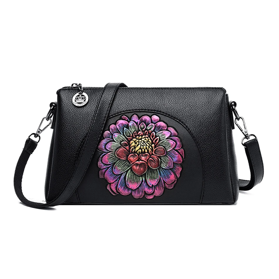 Sun flower Китайский стиль моды Sac основные роскошные сумки дизайнерские Цветочные женские сумки на плечо женские сумки через плечо для женщин Bolsa - Цвет: Sun flower