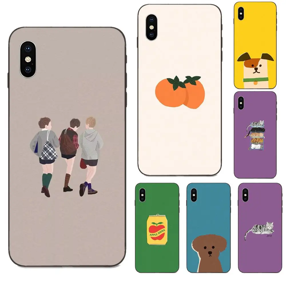 Чехол из ТПУ для Xiaomi mi x Max Note 2 2S 3 5X6 6X8 9T SE A1 A2 A3 CC9e Lite Play Pro F1 с простым и милым