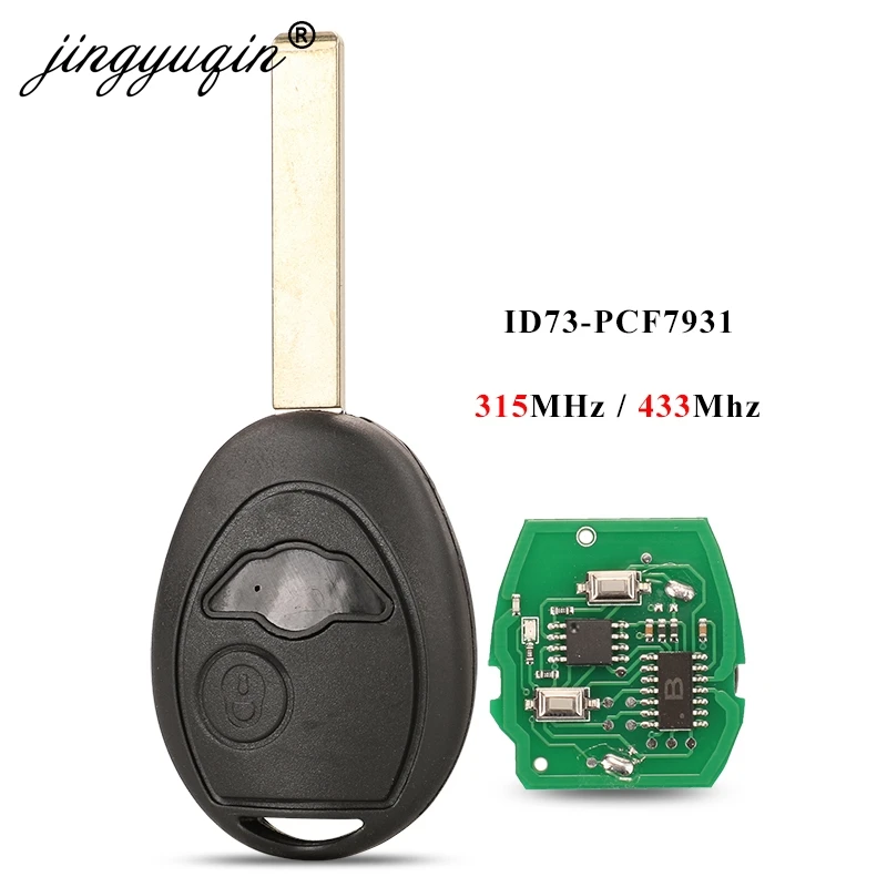 jingyuqin Remote Key Fob 315MHz 433Mhz For Mini Cooper R50 R53 Alarm Systems Securit Fit Rover 75 Cpmplete Replacement | Автомобили и