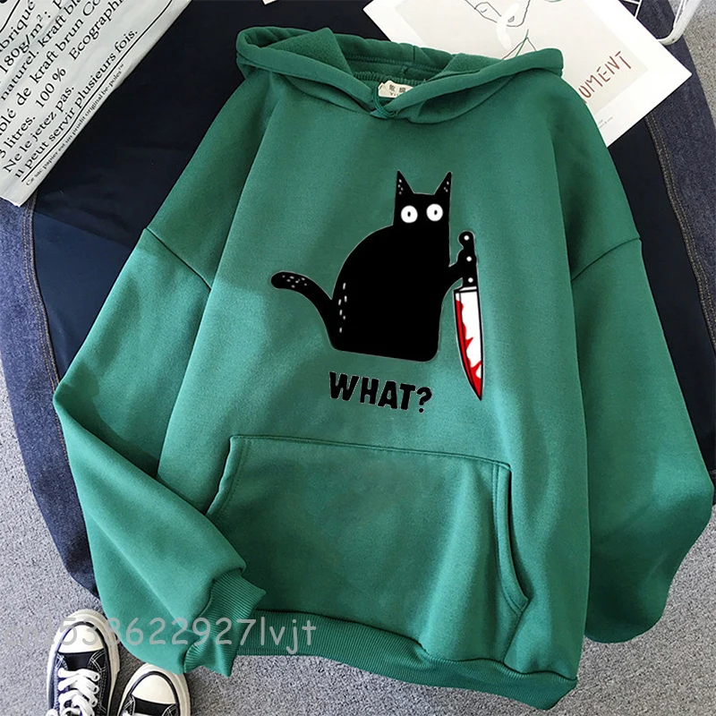 

CAT WHAT Oversized Hoodies Women Clothes Pink Harajuku Print Funny Hip Hop Sweatshirt Harajuku Sweatshirt Streetwear Hoodies