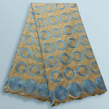 

High Quality Swiss Voile Lace 2019 African Voile Swiss Lace Fabric African Gold Jacquard Lace Fabric For Wedding dress GF8547