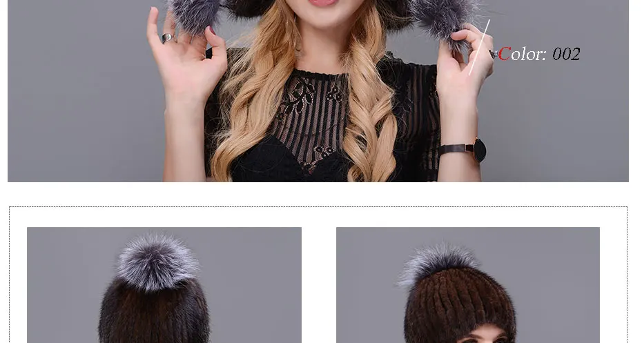 JERYAFUR зима frau nerz hut new hut zu schutzen die ohren von nerz und fox handgemachten Лыжная хижина пелз ворберейтун фон варм