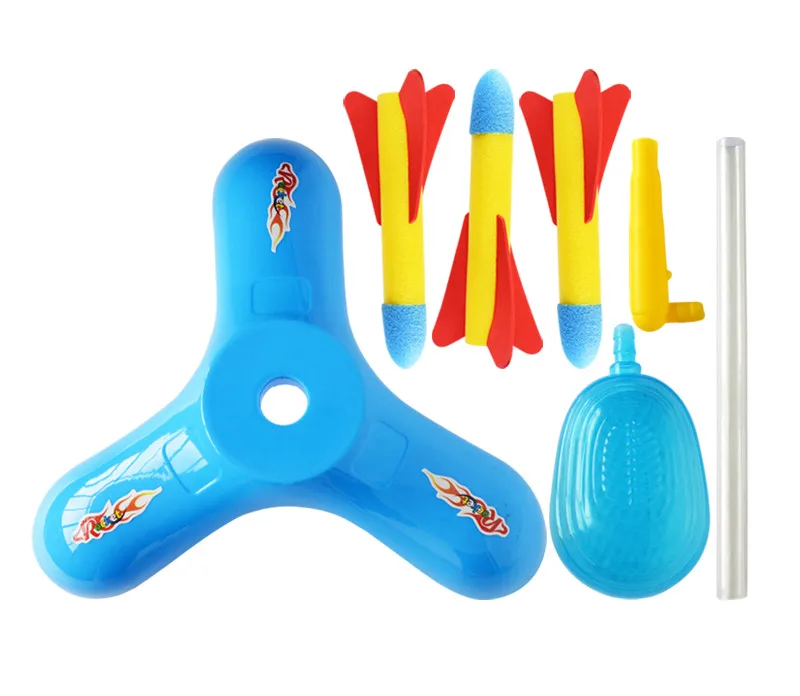 Children Kids Outdoor Toys Footsteps Bubble Rocket Set Fun Sport Toy Play Rocket Jump Jet Launcher Stocking Filler Toy