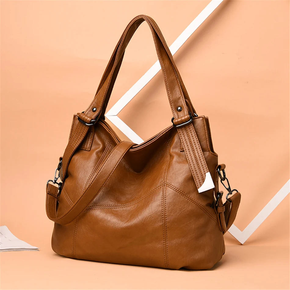 Goede Dames Handtassen Sac Bolsa 2019 Vintage Stijl Vrouwen Handtassen Lederen luxe handtassen vrouwen tassen Designer Grote Capaciteit Draagtas
