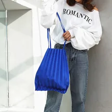 Новинка, Холщовая Сумка для покупок, яркие цвета, со складками, повседневные сумки-шопперы для женщин, вместительные сумки через плечо