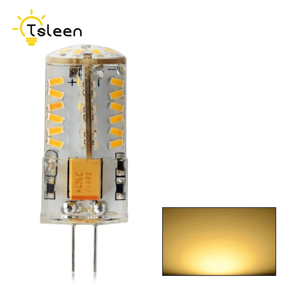 6W 57LEDS warm TSLEEN светодиодный G4 лампочка AC/DC затемнение 12 В 3W 5 Вт 6 Вт 8 Вт 3014 SMD светодиодный светильник заменить галогенный прожектор - Испускаемый цвет: 6W 57LEDS warm