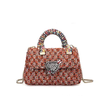 

Luxury fashion Women Chain Shoulder Bag Female Ladies Messenger Crossbody Bag HIGH Quality Wool Handbags Satchel Bag