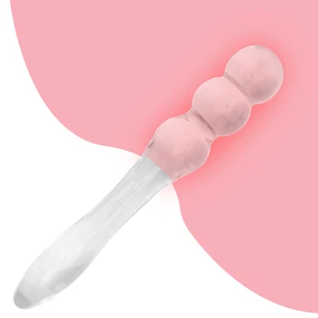 OLO Anal Plug Anus Backyard Stopper Glass Beads Anal Plug Dildo Butt Plug Butt Stimulation Sex Toys for Men Women 2