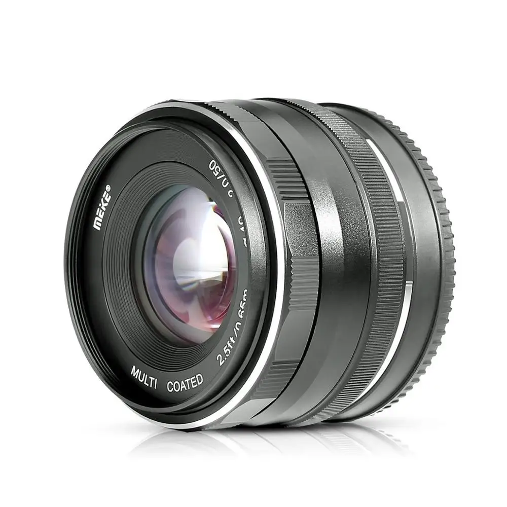 Объектив MEKE с ручной фокусировкой и большой диафрагмой F2.0 для камер Olympus/Panasonic M4/3