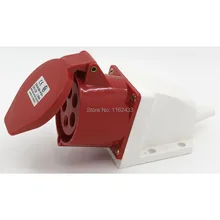 32A 3P N E 5 pin 220-380 V/240-415 V IP44 125L Трехфазная защита от брызг промышленная розетка с кабельной втулкой