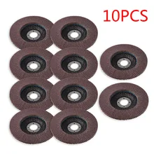 10 pièces 4 pouces disque à lamelles de ponçage pour meuleuse d'angle meule en métal 120 grain