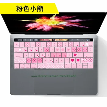 

US English For Macbook pro 13 15 inch keyboard protective Skin Color keyboard cover For touch bar A1706 A1707 A1989 A1990 A2159