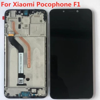 

100% New Frame For 6.18"Xiaomi Pocophone F1 LCD Display Touch Screen Digitizer Assembly For Xiaomi Mi F1(10 Point) Free shipping