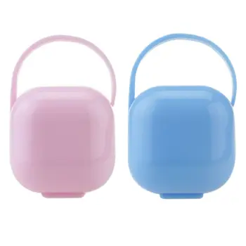 

6.2x6.2cm Square Shaped Baby Pacifier Storage Holder Case Dustproof Infant Finger Toothbrush Portable Carrying Box Container