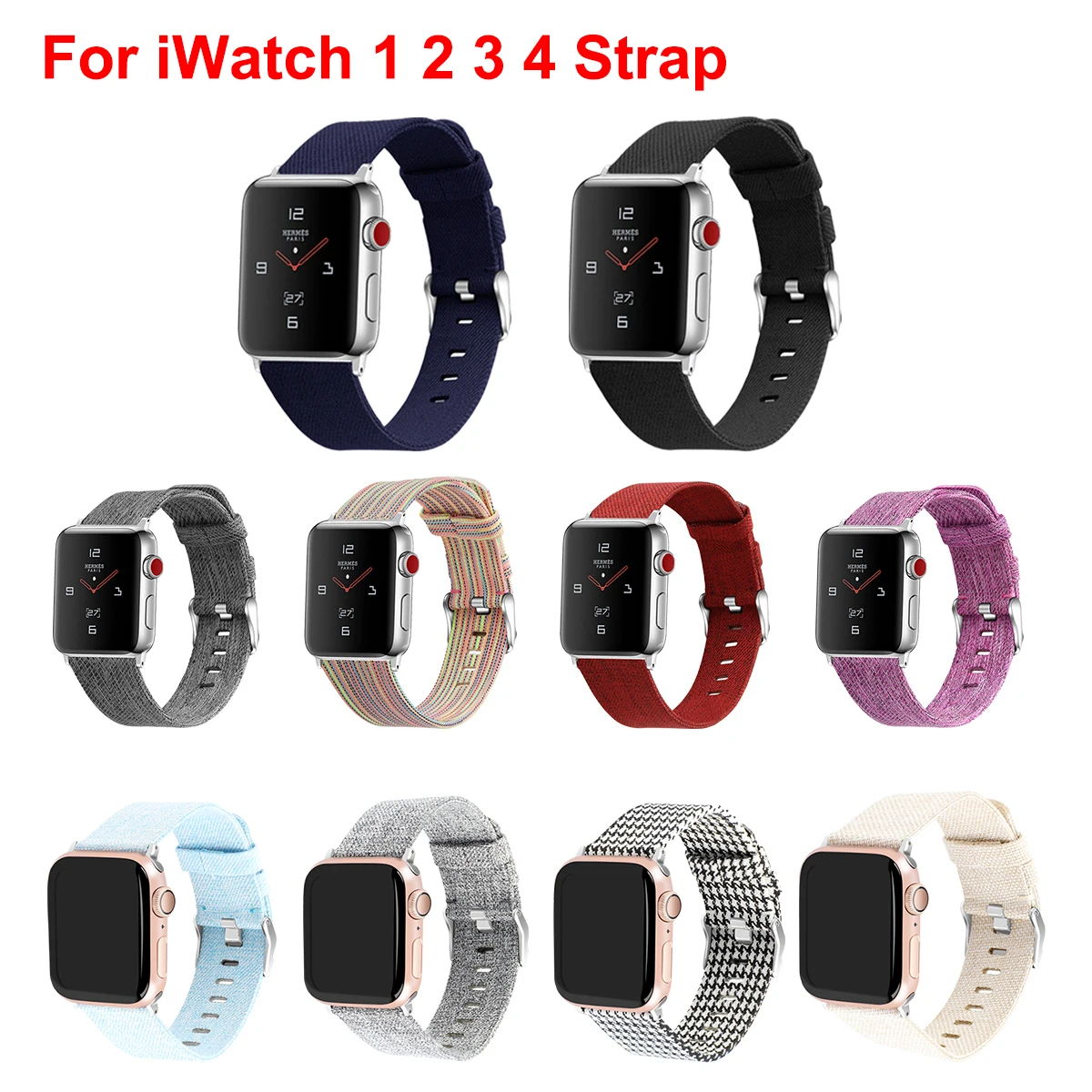 Для наручных часов iWatch на возраст 1 2 3 4 ремешок для 38 мм отдыха модные Стиль нейлон