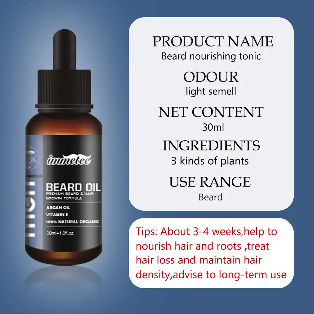 3 Pieces Beard Growth Oil Hair Growth Essence for Beard Growth Anti Hair Loss Treatment Beard Wax Balm Moustache Oil Beard Care