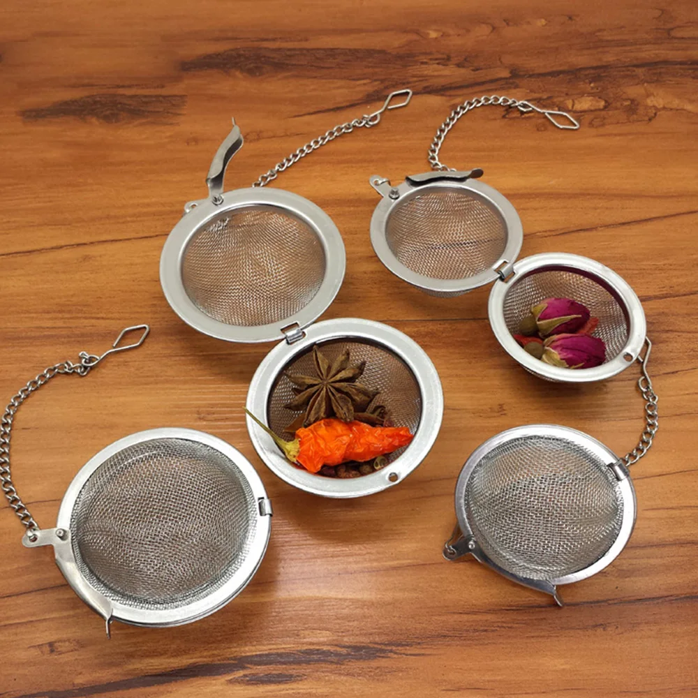 

1pc Stainless Steel Tea Infuser Sphere Locking Spice Tea Ball Strainer Mesh Infuser Tea Filter Strainers Kitchen Tools Theezeef