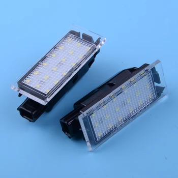 

DWCX 2pcs 2 Pin Car LED License Number Plate Lights Lamp 4159062300 Fit For Smart Fortwo Forfour W453 2014 2015 2016