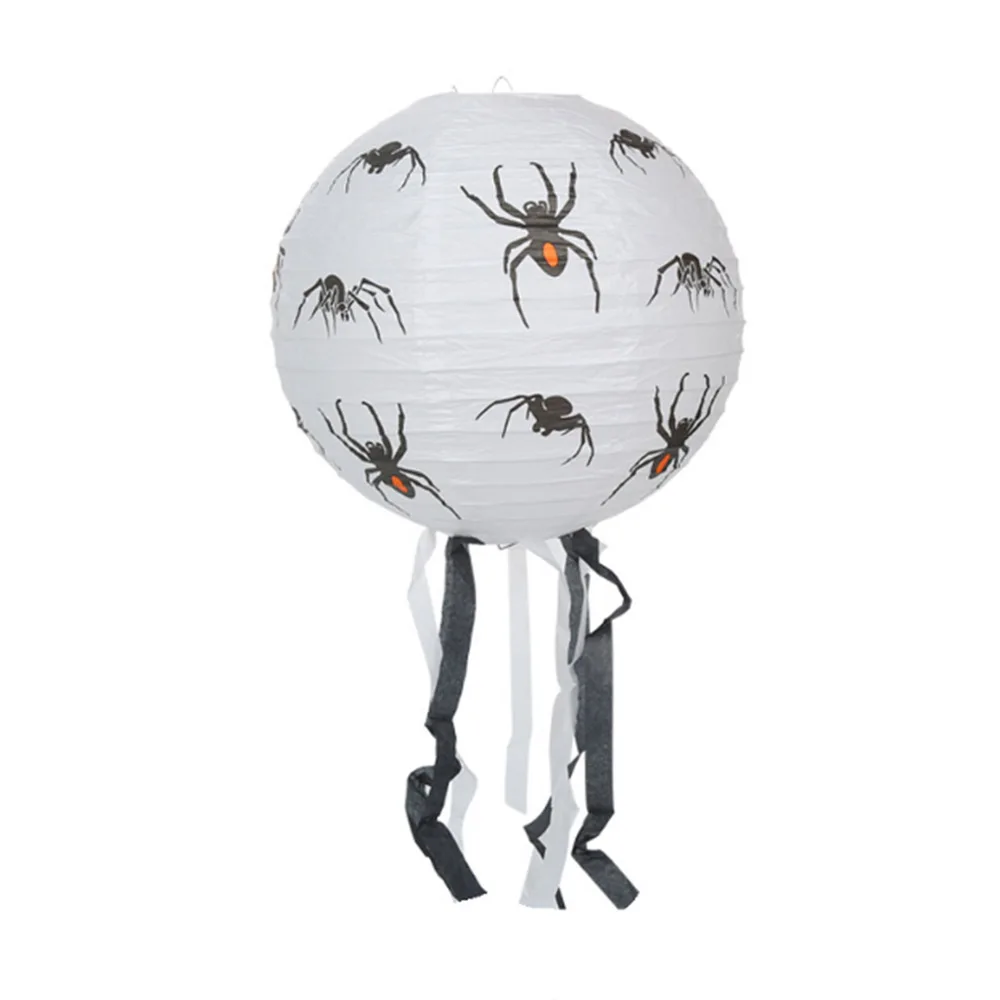 spider Бумажные украшения для Хэллоуина, реквизит для дома, вечерние, креативные подвесные игрушки, фонарь, красивая с полосками, украшения для Хэллоуина, Декор - Цвет: spider