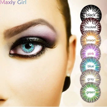 

Beautiful Pupil Color Contact Lenses Eye Dandelion Series Female Multicolor Halloween Party Gift Cartoon Girl Decoration Makeup