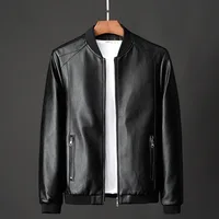 Leather Jacket Bomber Motorcycle Jacket Men Biker PU Baseball Jacket Plus Size 7XL 2020 Fashion Causal Jaqueta Masculino J410 1