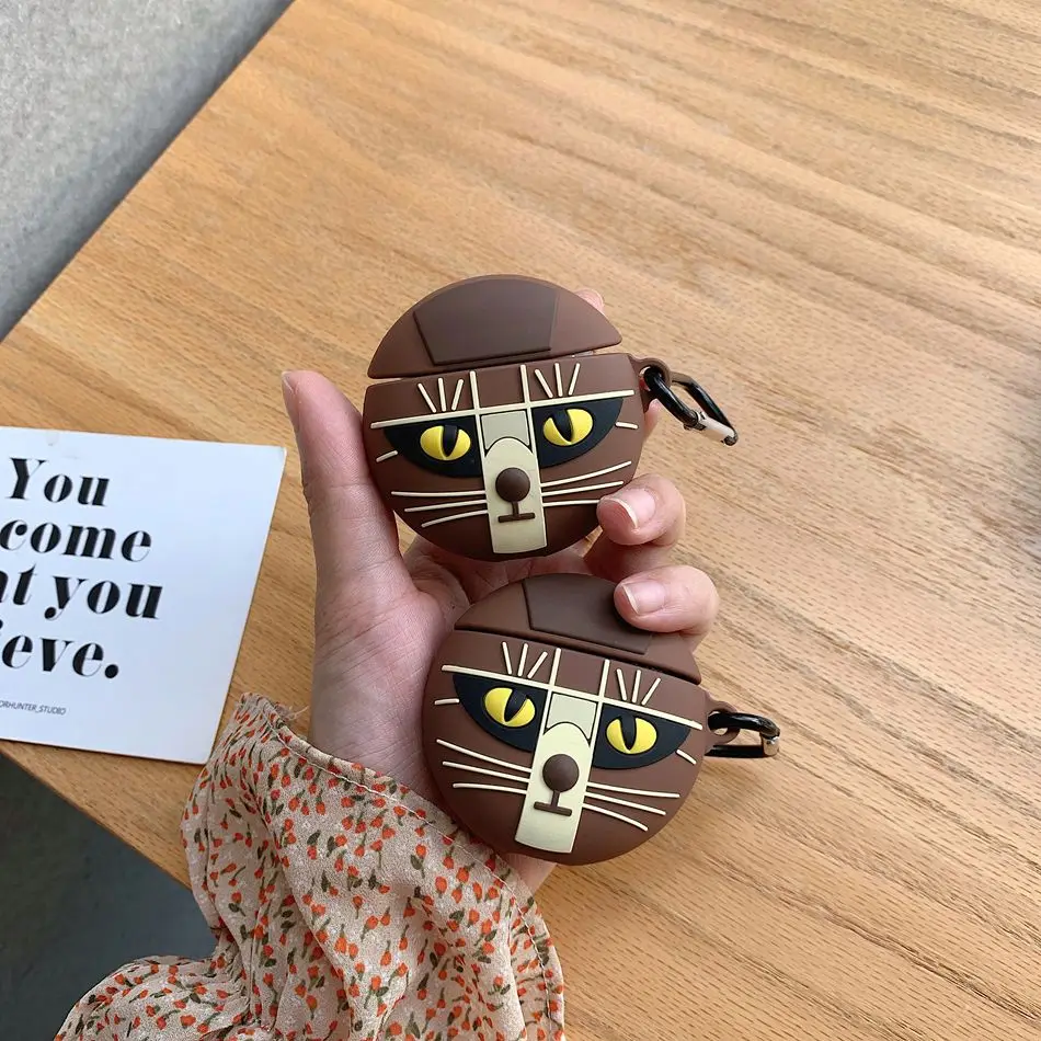 3D Медведь Тыква наушники в форме кота чехол для AirPods силиконовый олень милый мультфильм чехол для Apple Air pods чехол аксессуары коробка