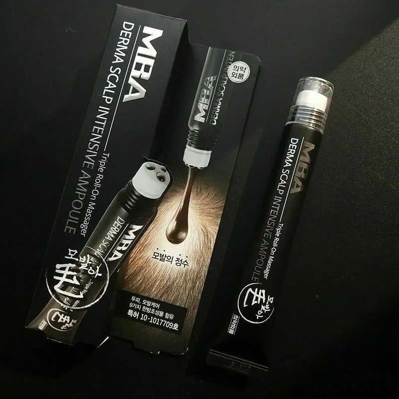 

Hair Growth Serum Derma Scalp Intensive Ampoule Triple Roll Massager Fast Regrow Hair Line Anti Hair Loss Essence