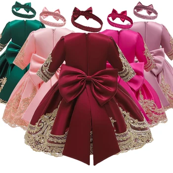 

Baby Girl Dress for Girls Infant Christening Gown Lace Embroidery Princess Party Dress Girl Dress Baby Girl's Christmas Clothes