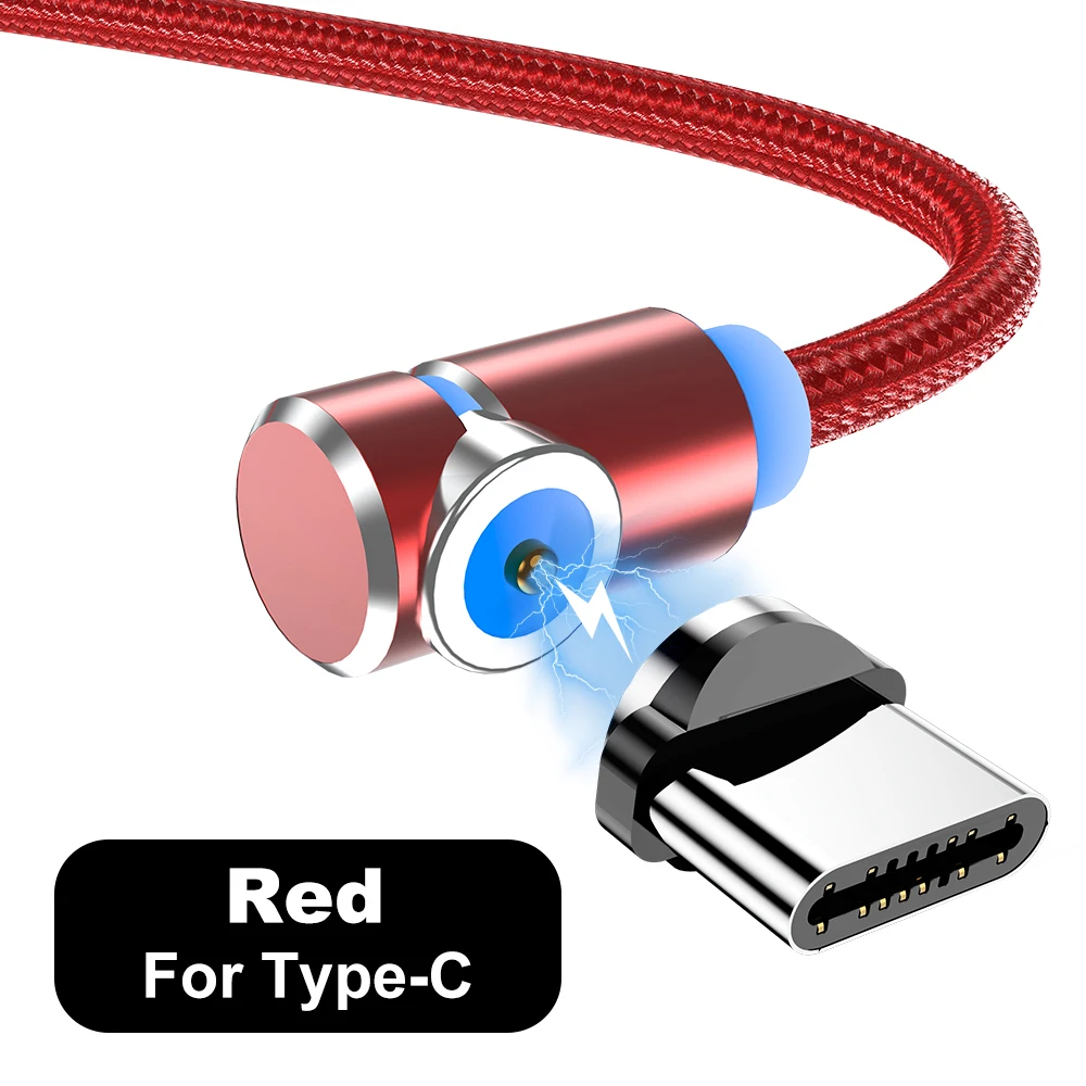 Vanniso Магнитный Micro USB кабель для быстрой зарядки usb type C кабель для samsung iphone X 8 Xiaomi Магнитный зарядный телефонный кабель USB шнур - Цвет: Red for Type C