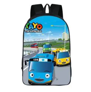 

16 inch TAYO Bus/Star Wars Shoulder Backpack Cartoon Kids School Book Bagpack for Boys Girls Mochilas Infantils Rucksacks