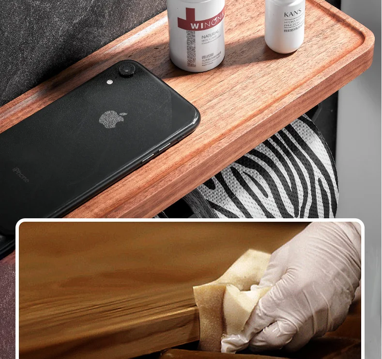 Description Picture 4 of itemWalnut Bathroom hardware pendant towel bar towel ring paper holder shelf for selection