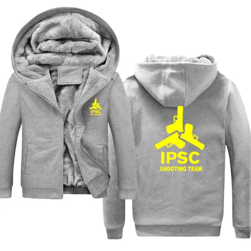 IPSC осенне-зимние куртки Толстовка Мужская модная уличная одежда флисовая толстовка мужская спортивная одежда модный пиджак - Цвет: gray1