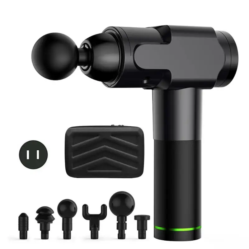 

Muscle Massage Gun Sport Therapy Massager Body Relaxation Pain Relief Slimming Shaping Massager 6 Heads with Bag