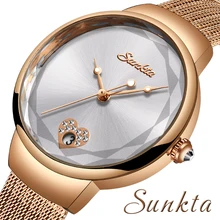 Regarder SUNKTA новые женские кварцевые часы топ брендовые роскошные