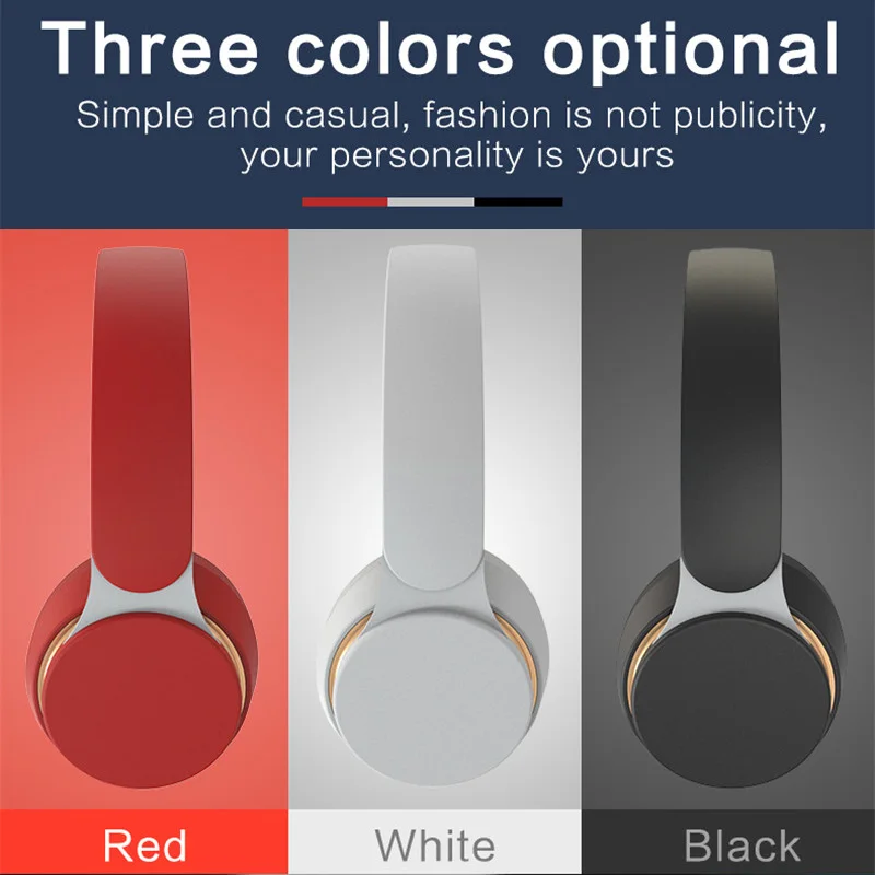 Oppselve Wireless Headphones Bluetooth Earphone 5 0 Foldable 3D Bass Stereo Noise Reduction Gaming Headset Mic For Mobile PC MP3