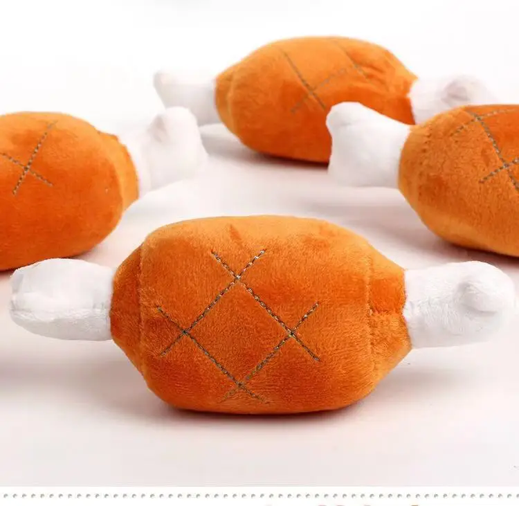 Игрушка для собак кусающая двойная кость куриная нога плюшевая игрушка phonation