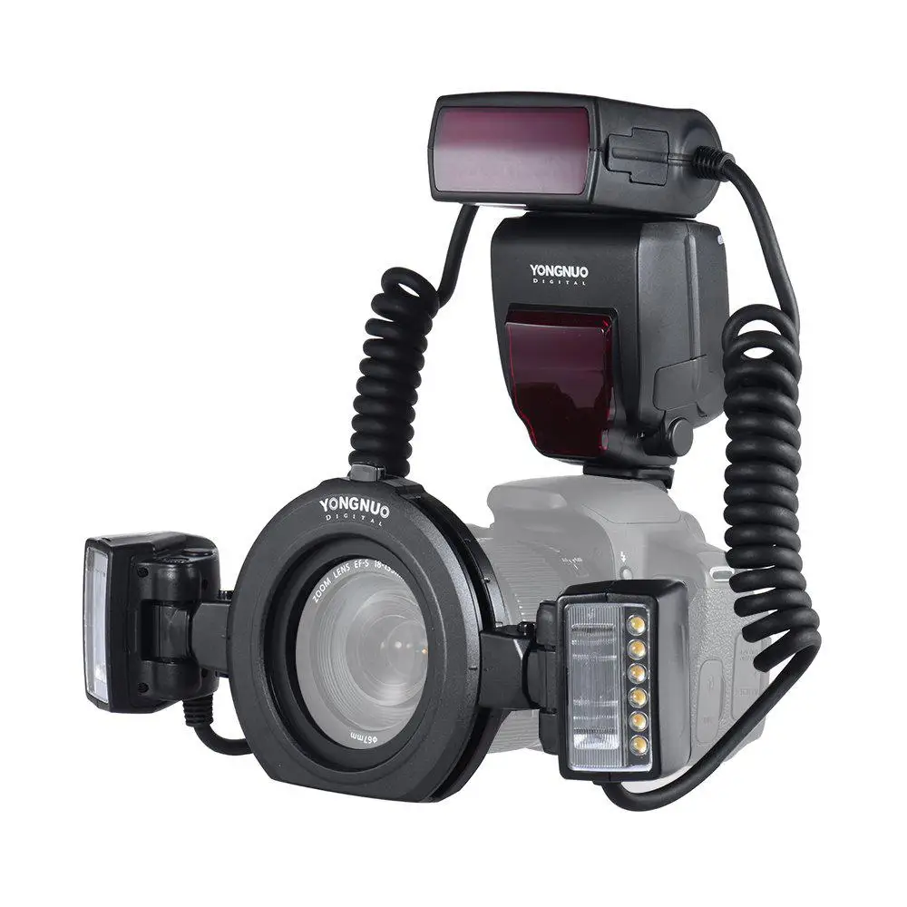 

DSstyles YONGNUO YN24EX E-TTL Macro Speedlite Adapter 5600K for Canon EOS 1Dx 5D3 6D 7D 70D 80D Cameras
