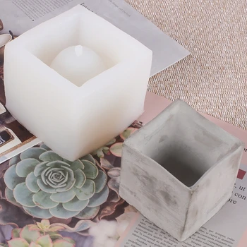 

Succulent Plant Flower Pot Silicone Mold Soap Bottle Ashtray Candle Holder Mould Concrete Silicone Mold Cement Vase Tool