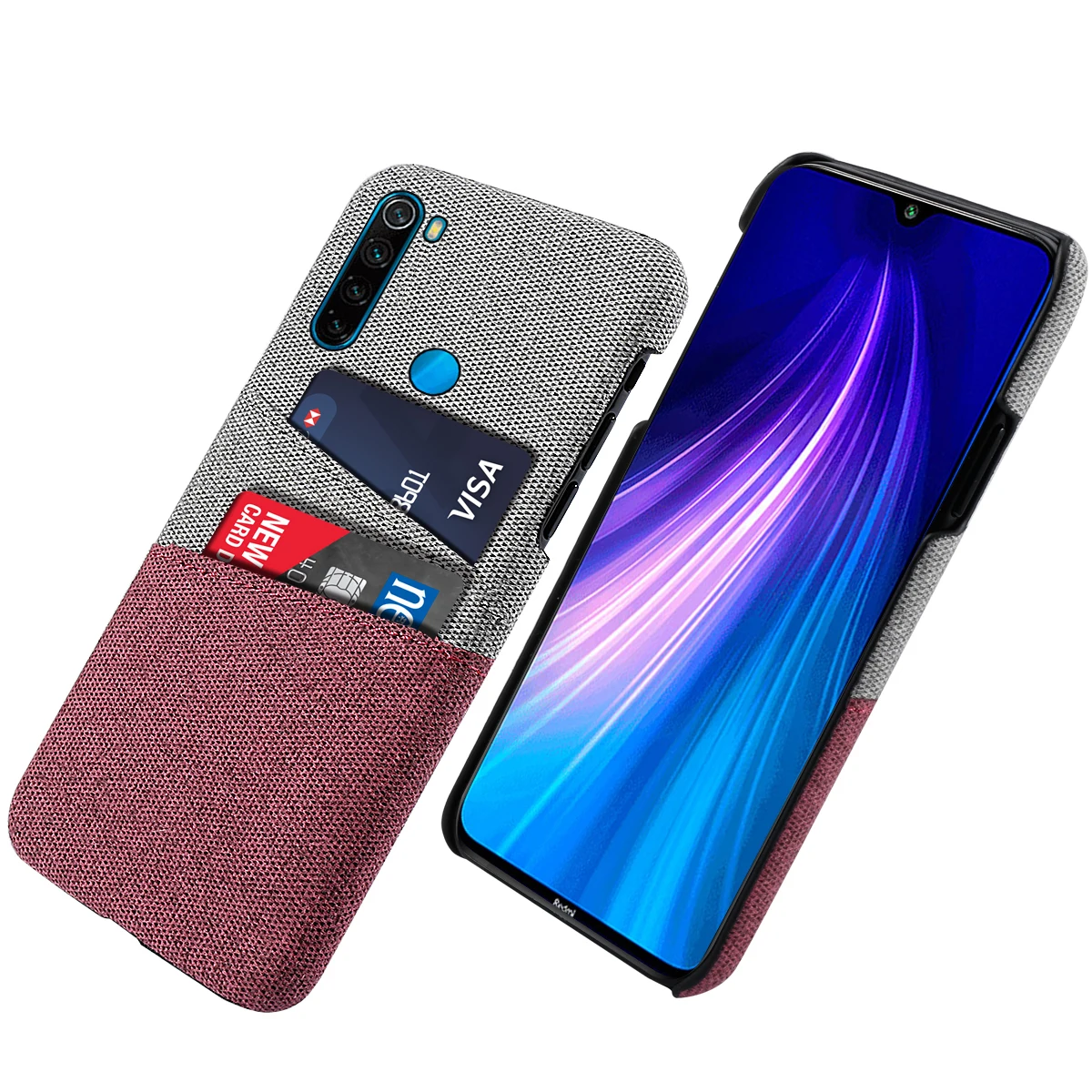 Для Xiaomi Redmi Note 8 Pro Чехол тонкий Компьютер Защитная матовая ткань ударопрочный чехол Redmi Note 8 Pro Note 8 чехол для карт кошелек